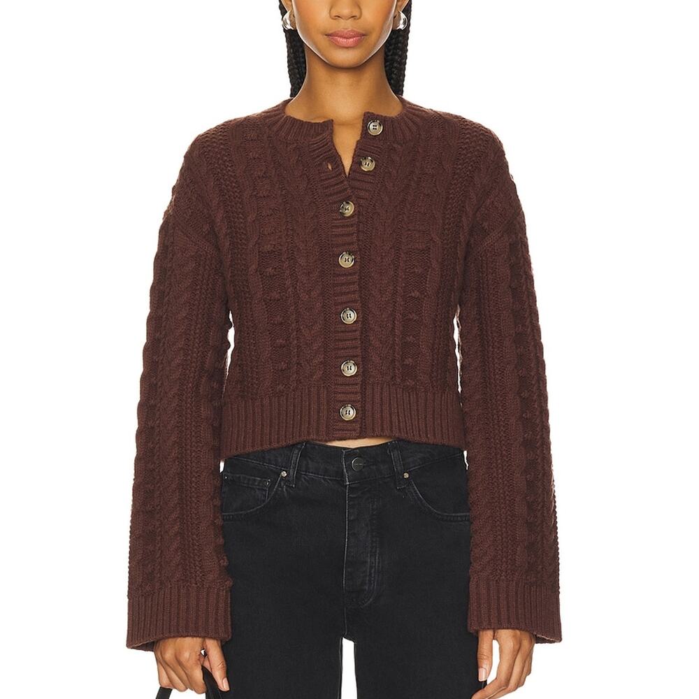 Tularosa Chunky Brown Hunter Cardigan Size S